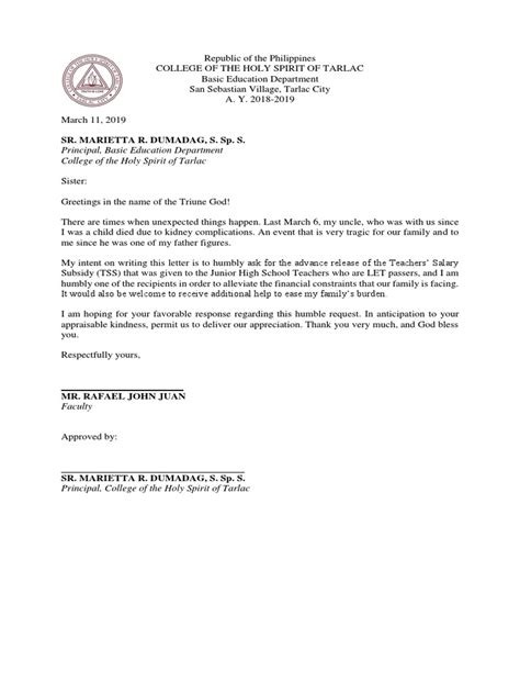 sulat para sa abuloy sa patay